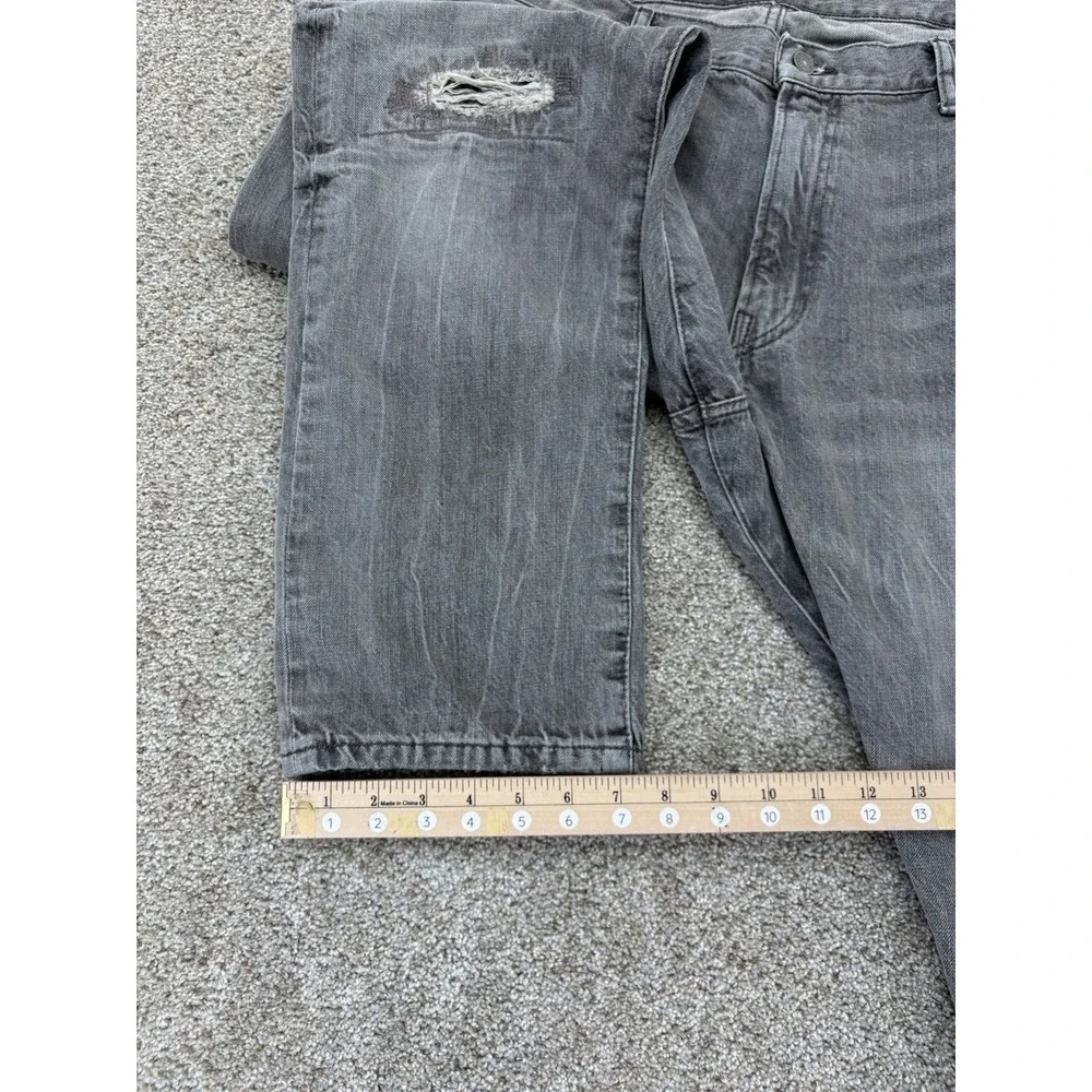Polo Ralph Lauren Brennan Repaired Sullivan Slim Jeans Mens 40x30 Gray Rope Dyed